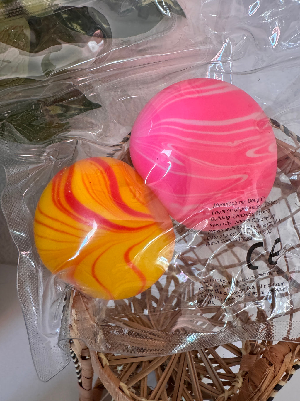 2-Pack Marble Design Ball Squishy