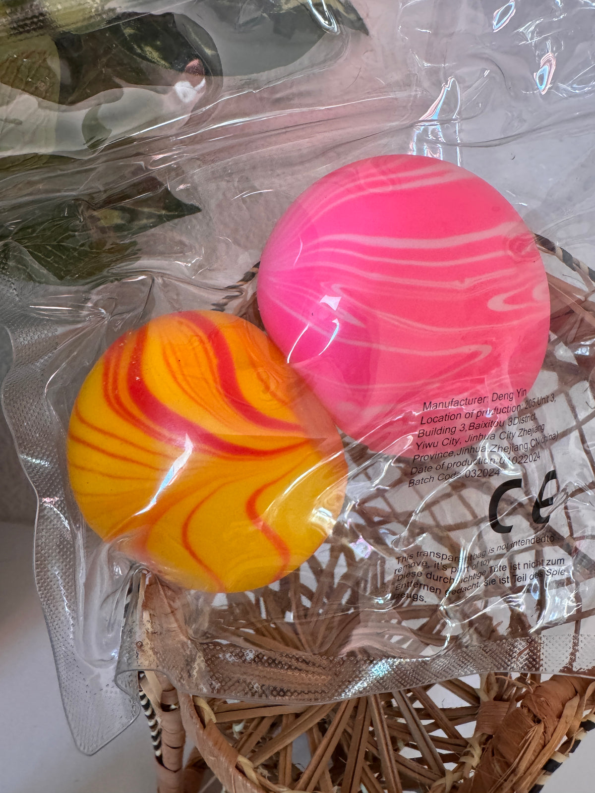 2-Pack Marble Design Ball Squishy